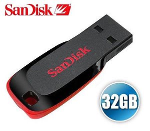 Pen drive Sandisk 32 gb Cruzer blade lacrado
