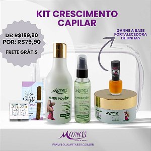 Kit Crescimento Capilar Nutripower - Shampoo, Máscara e Restaurador. GANHE 01 BASE!