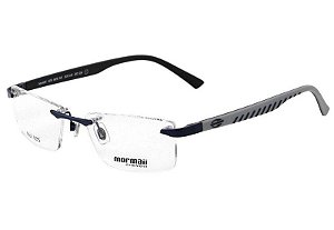 Mormaii 1125 925 Cor Frontal azul Brilho hastes cinza por fora e preto fosco por dentro tam 53