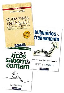 Kit De Livros - Quem Pensa Enriquece + Bilionários Em Treinamento + O Que Os Ricos Sabem e Não Contam
