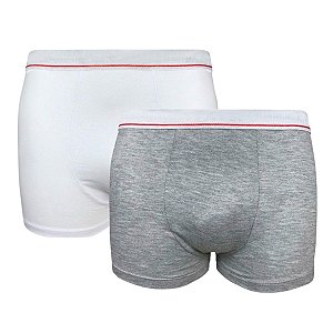 Kit 2 Cuecas Boxer Infantil Box Algodão Cotton Confort Basic