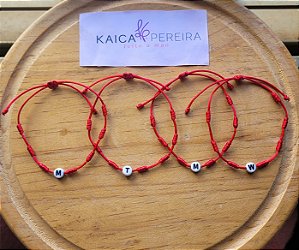 Pulseira 7 nós com inicial