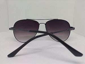 ÓCULOS DE SOL - AVIADOR METAL PRETO COM LENTE PRETA