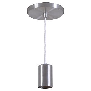 Pendente Copinho Aluminio Teto E27 1 Luz Lumini Lab - Incolor Verniz*