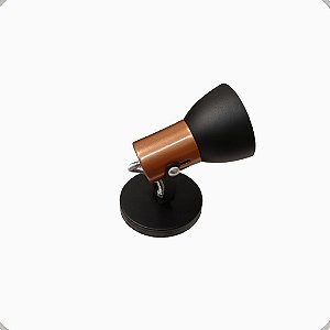 Spot Cone Alumínio1 Lâmpada E27 Lumini Lab - Preto M - Verniz C