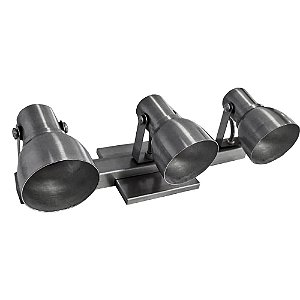 Spot Trilho Popular Aluminio Teto 3 Luzes E27 Bivolt Lumini Lab - Verniz Cobre