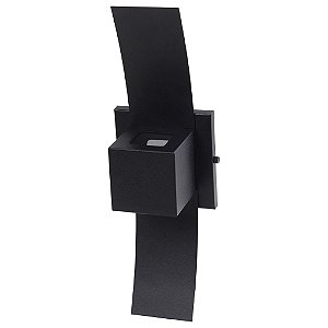 Arandela Box com Aba Aluminio 2 Fachos Parede 1 Luz G9 Bivolt Lumini Lab - Preto