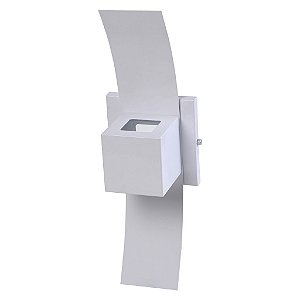 Arandela Box com Aba Aluminio 2 Fachos Parede 1 Luz G9 Bivolt Lumini Lab - Branc