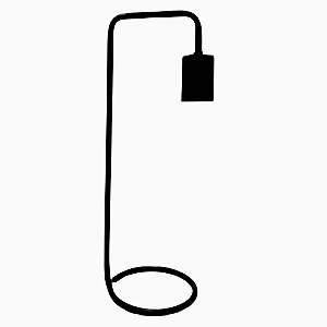 Luminaria de Mesa Forca Aluminio E27 1 Luz Fixa Lumini Lab - Preto Microtextura