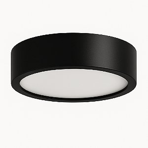 Plafon D200 Aluminio Teto E27 1 Luz Lumini Lab - Preto Fosco
