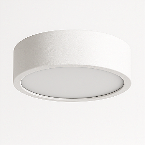 Plafon D200 Aluminio Teto E27 1 Luz Lumini Lab - Branco Microtextura