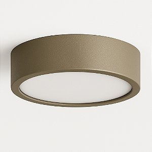 Plafon D200 Aluminio Teto E27 1 Luz Lumini Lab - Fendi Metalico