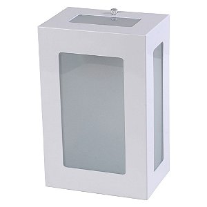Arandela Retangular Aluminio 5 Fachos Parede E27 1 Luz Lumini Lab - Branco Micro