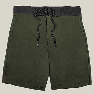 Boardshort Híbrido Elastano Premium Verde Militar WSS Brasil Basic