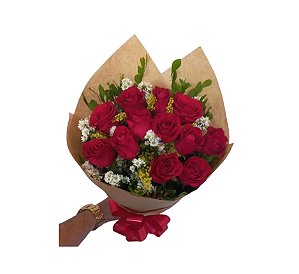 Buquê de Rosas Vermelhas - Coração Valente