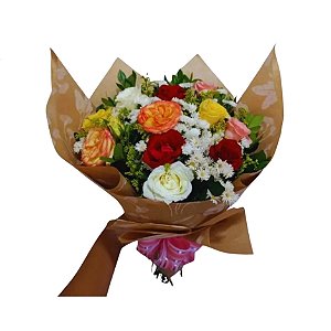 Buquê de Flores - Gold Clássico Mix Cores