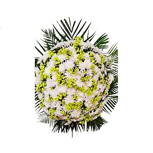 Coroa de Flores – Esperança Eterna 🤍🌼🕊️