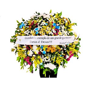 Coroa de Flores – Harmonia da Saudade 🤍💜💙🕊️