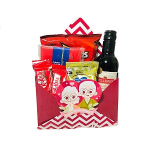 Cesta Envelope – Momentos de Celebração 2 🍷🎁