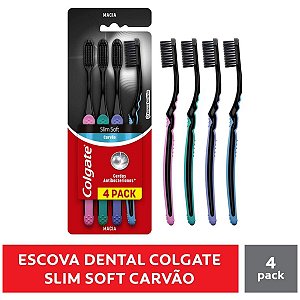 Colgate Escova De Dente Slim Soft Black 4 Uni
