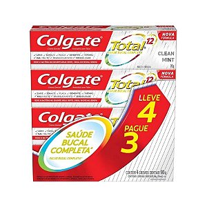 Creme Dental Colgate Total 12 Clean Mint 90g Leve 4 Pague 3