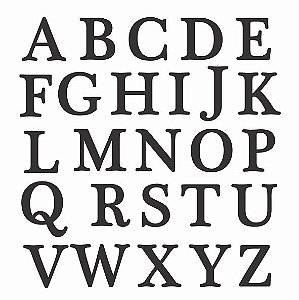 Letras 4,5cm em PRETO - Avulsas - Decalque para Porcelana