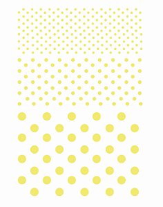 Decalque para Porcelana - Bolinhas Amarelo Sol 93H1000