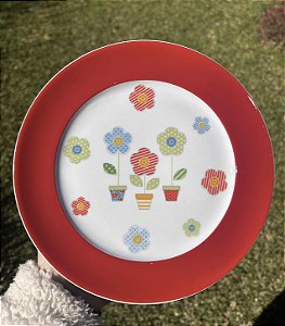 Decalque para Porcelana - Flores Patchwork