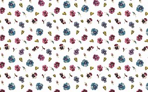 Decalque para Porcelana - Pansy Flower (flor amor perfeito) - complementos Modelo 3