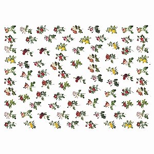 Decalque para Porcelana - Rosas Mini 2cm