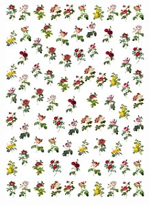 Decalque para Porcelana - Rosas Mini 3cm