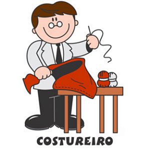 Decalque para Porcelana - Costureiro