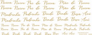 Decalque para Porcelana - Noiva(o) Família OURO