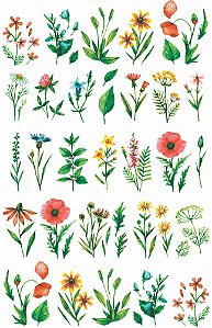 Decalque para Porcelana - Caminho de Flores