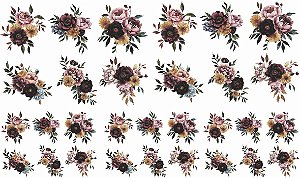 Decalque para Porcelana - Peônias