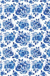 Decalque para Porcelana - Tapete Rosa Charme AZUL