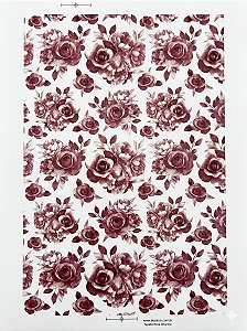 Decalque para Porcelana - Tapete Rosa Charme