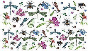 Decalque para Porcelana - Jardim de Insetos