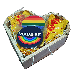 Coração Com Bombons e porta copos LGBTQIA+