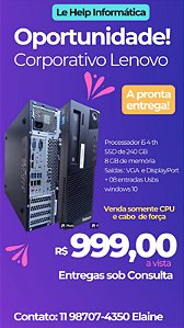Computador Desktop Lenovo Corporativo