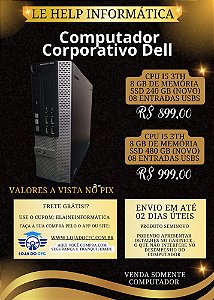 Computador Desktop DELL Corporativo i5 C/SSD