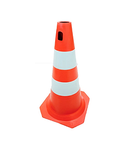 KIT 4 Cones de Sinalização Laranja e Branco