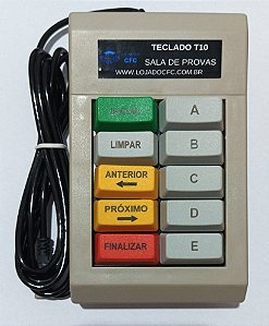 Teclado Especial T10 P/ Sala de Provas Auto Escola