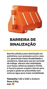 Barreira de Sinalização p/ Controle de Tráfego