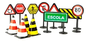 Mini Placas De Trânsito Educativas