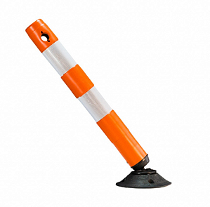 Kit 2 Balizador Flexível João Bobo 90cm Base e Faixa Refletiva