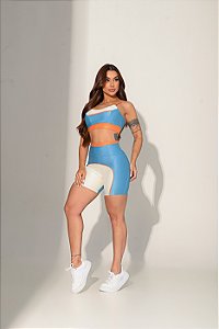 Conjunto Com Short Gabriela Bicolor