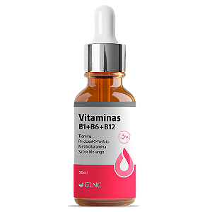 Vitamina B1 + B6 + B12 em Gotas Sabor Morango 30 ml