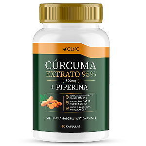 Cúrcuma Extrato 95% 500mg + Piperina 10mg | 60 Cápsulas