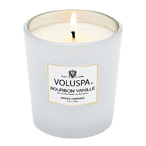 Vela Voluspa Copo Vidro Clássico Bourbon Vanille 60h